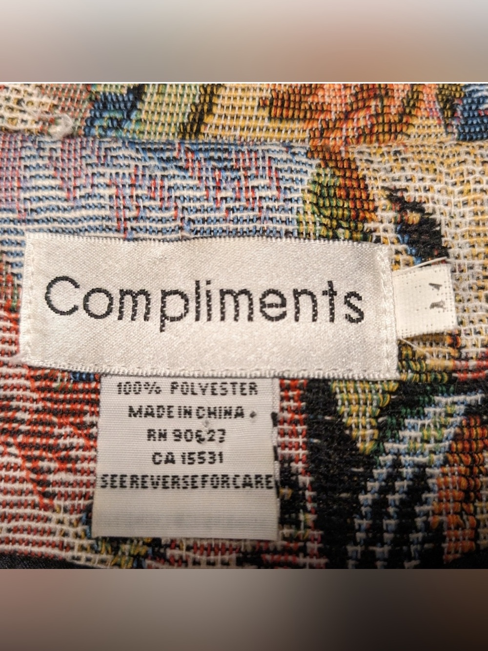Vintage Multicolor Cat Tapestry Blazer & Matching Tote Bag Set - Picture 13 of 16